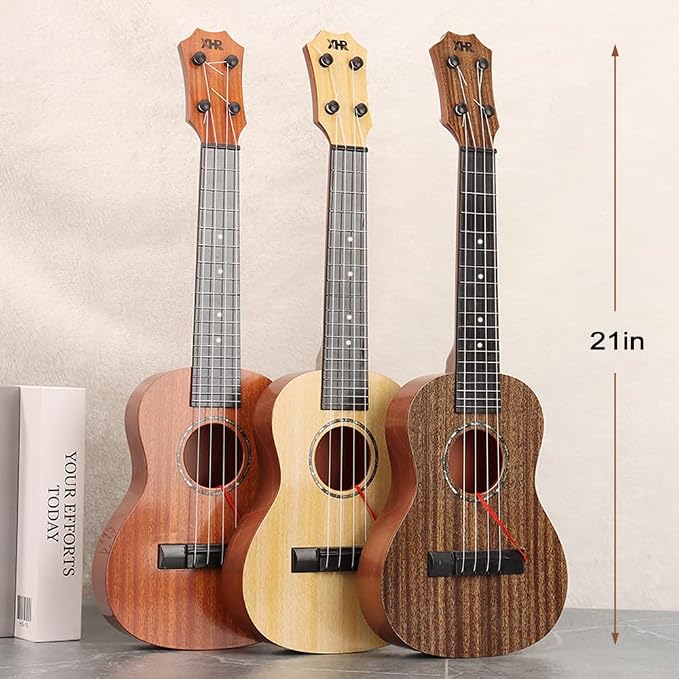Raimy Kids Ukulele Guitar - 21inch 4 Strings Guitar Children Musical Instruments Educational Toys with Picks for Toddler Kids Boys Girls Beginner (Orange)