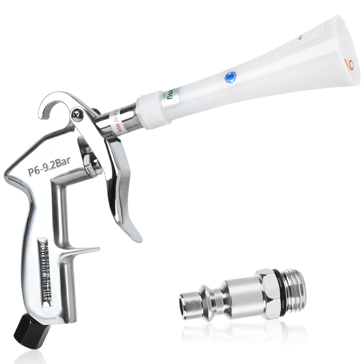 phepetroll Air Blow Gun Car Detailing Dry Cleaning Air Gun with Tapered Nozzle High Pressure Car Cleaning Tool, Car Dryer Air Blower for Car Surfaces Quickly Blasts Dust, Works with Air Compressor