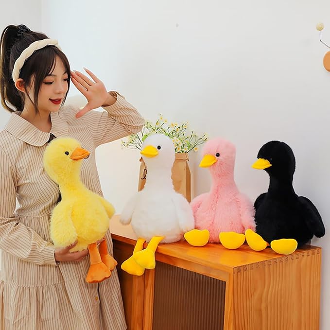 Duck Stuffed Animal, Stuffed Duck Plush Toys, Birthday for Kid Boys Girls (10inch-Pink)