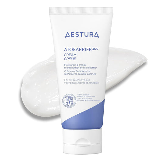 AESTURA ATOBARRIER365 Cream with Ceramides, Korean Face Moisturizer for Barrier Repair | 120H lasting Hydration, Ceramide Capsules, Dry & Sensitive Skin, Non-comedogenic, 80 mL / 2.70 fl.oz.