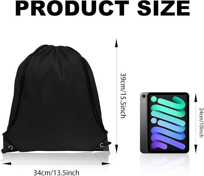 GoodtoU Drawstring Bags, Nylon Backpacks - Drawstring Gym Bags for Sport, Traveling, Team (10 Colors, 20Pcs)