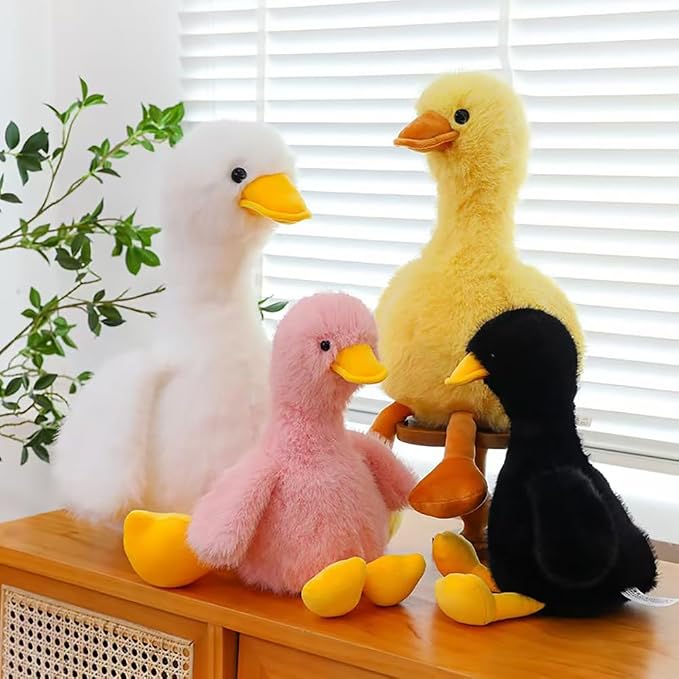 Duck Stuffed Animal, Stuffed Duck Plush Toys, Birthday for Kid Boys Girls (10inch-Pink)