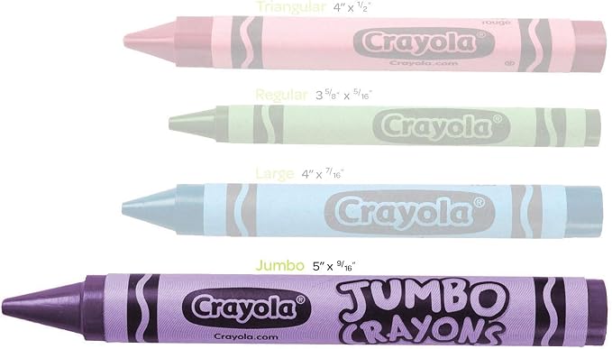 Crayola Jumbo Crayons Bulk, 6 Sets of 16 Large Crayons for Toddlers & Kids, School Supplies, Gifts [Amazon Exclusive]