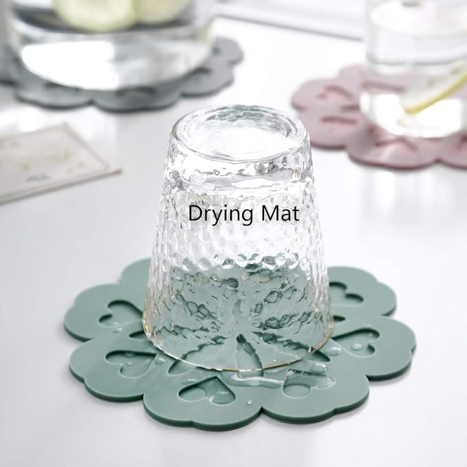 Set 4 Silicone Trivet Mat - Hot Pot Holder Hot Pads for Table & Countertop - Trivet for Hot Dishes - Non-Slip & Heat Resistant Modern Kitchen Hot Pads for Pots & Pans, Assort 4 Colors
