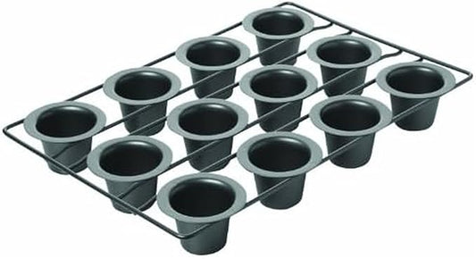 Chicago Metallic 26121 Professional 12-Cup Non-Stick Mini-Popover Pan, 16-Inch-by-10.75-Inch