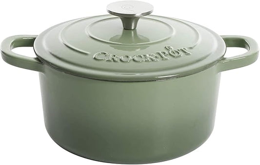 Crock-Pot Artisan Round Enameled Cast Iron Dutch Oven, 3-Quart, Gradient Red