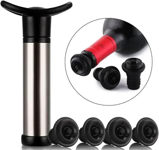 Wine Stopper 30pcs Stainless Steel Stoppers - Wine/Champagne Vacuum Pump Sealer