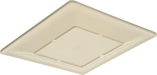 Carlisle FoodService Products Grove Reusable Plastic Plate Square Plate with Rim for Home and Restaurant, Melamine, 8.5 Inches, Smoke, (Pack of 12)