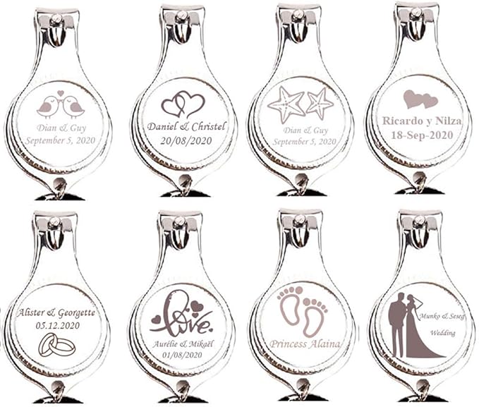 20 pcs-Personalized 4 in 1 Multi Function Bottle Opener, Nail Clipper, Wedding Favors Brewery, Private Customized, Sliver, Multitool Gifts for Men