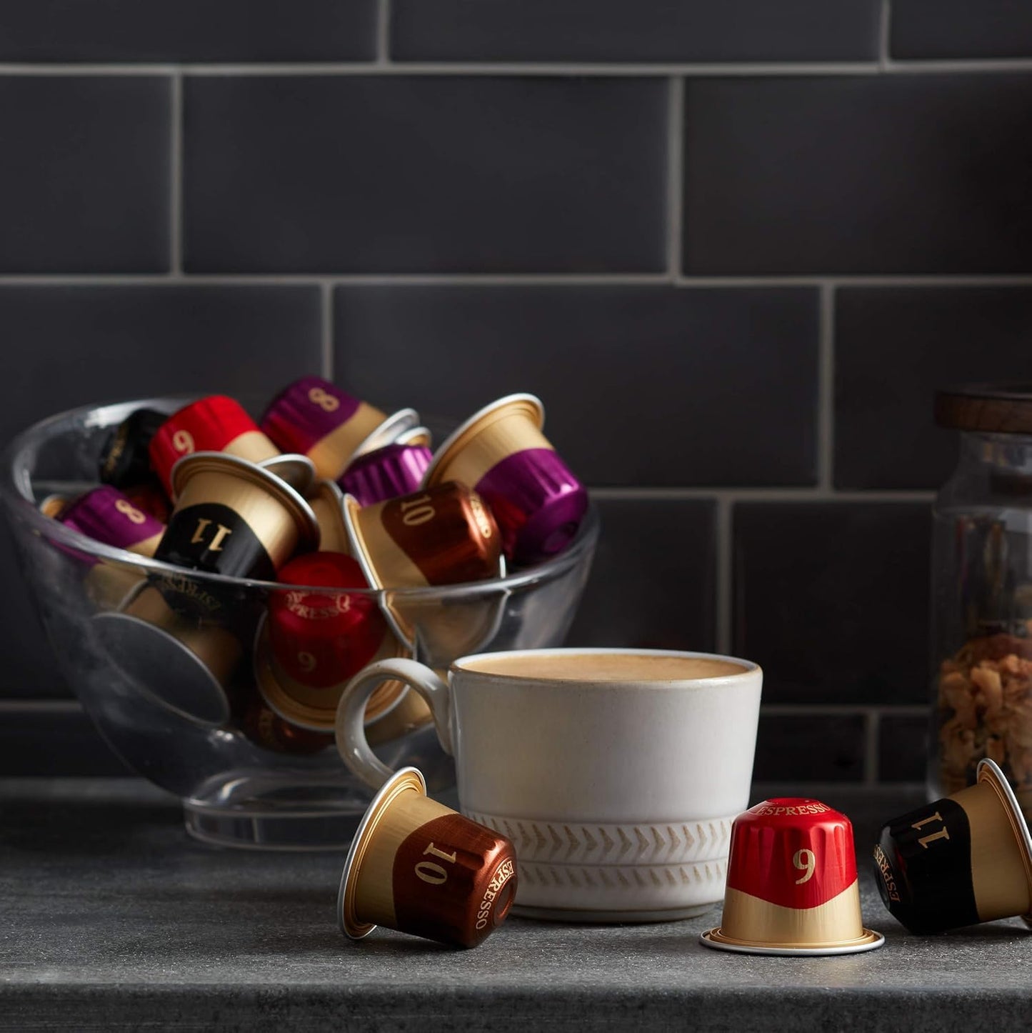 Peet's Coffee, Dark Roast Espresso Capsules Variety Pack, Compatible with Nespresso Original Machine - Intensity 8-11, 80 Count (8 Boxes of 10 Espresso Capsules)