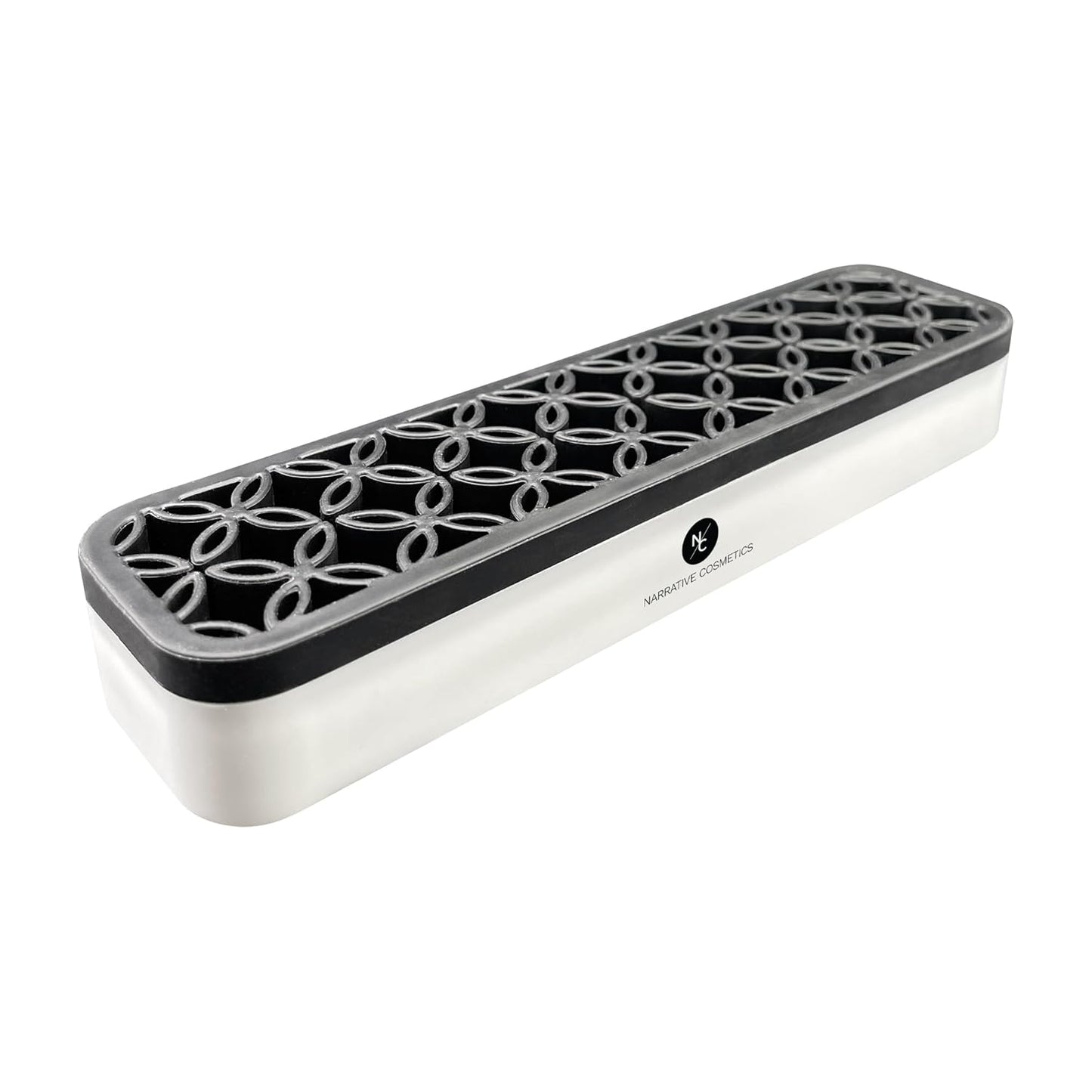 Upright Silicone Brush Holder with Square Corners - Black