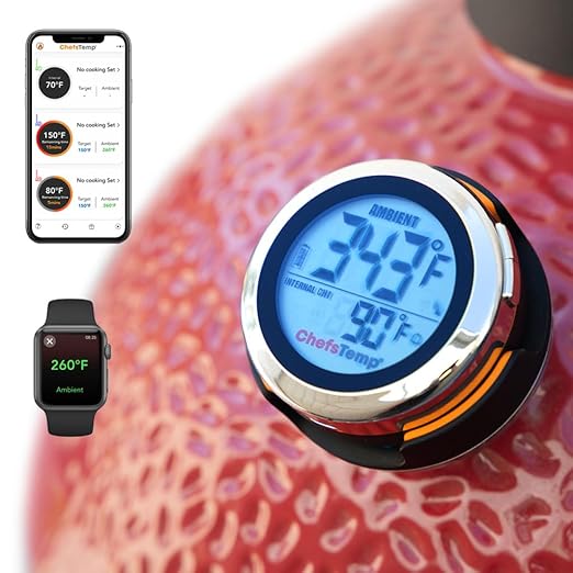 ProTemp S1 Patented Smart Grill Gauge Thermometer Hub Wi-Fi and Bluetooth for Weber Big Green Egg Grills Smoker Offset Upgrade Replacement Accessories (BGE Version, Suitable for Big Green Egg)