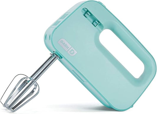 Dash SmartStore™ Compact Hand Mixer Electric for Whipping + Mixing Cookies, Brownies, Cakes, Dough, Batters, Meringues & More, 3 Speed, 150-Watt - Aqua