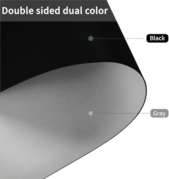 Leather Table Cover,1.8mm Thick,42x90 Inch Table Protector,Table Protector for Dining Room Table,Dining Table Cover,Table Protector Mat.(Black+Gray,42x90)