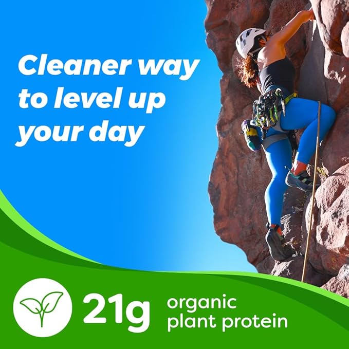Orgain Organic Vegan Protein Powder, Vanilla Bean - 21g Plant Protein, 6g Prebiotic Fiber, No Lactose Ingredients, No Added Sugar, Non-GMO, For Shakes & Smoothies, 2.03 lb (Packaging May Vary)