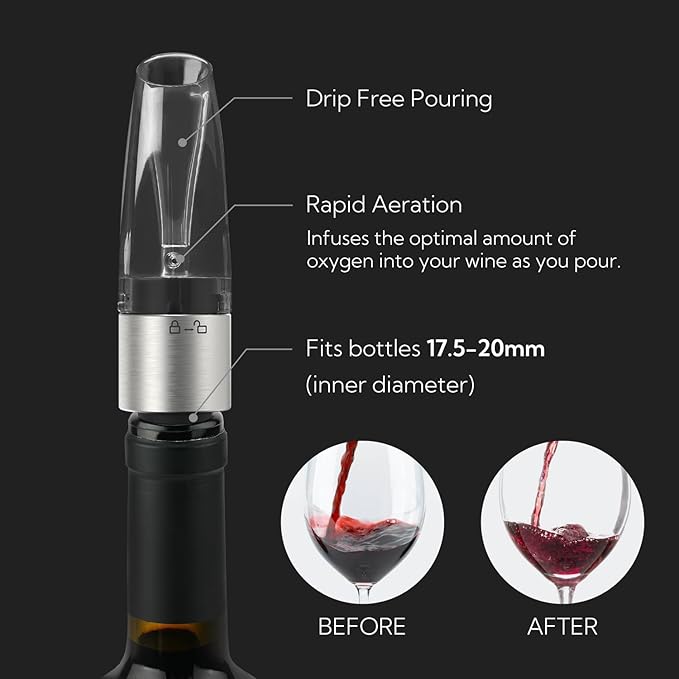 Electric Wine Aerator Dispenser and Wine Aerator
