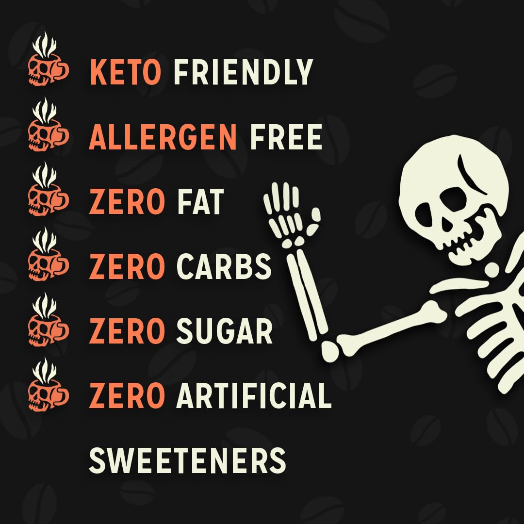 Bones Coffee Company S'morey Time, S'mores and Graham Crackers Flavored Coffee, Medium Roast Low Acid Arabica Beans Compatible with Auto drip and French Press Coffee Maker, 12 Oz Ground