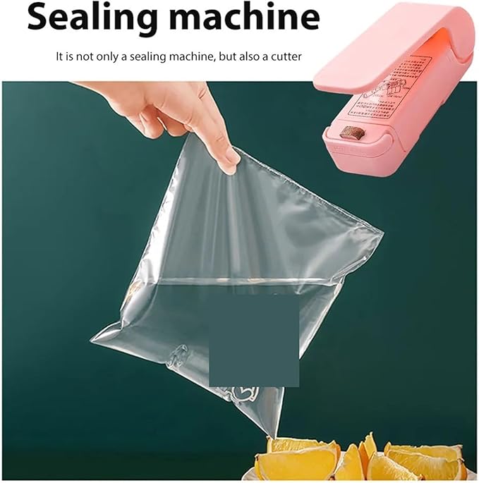 Sealing Machine, 10pcs Mini Heat Bag Packaging Sealer Portable Plastic Bag Clip Sealing Machine Food Storage Seal Snack Sealing Kitchen Gadgets(Yellow)