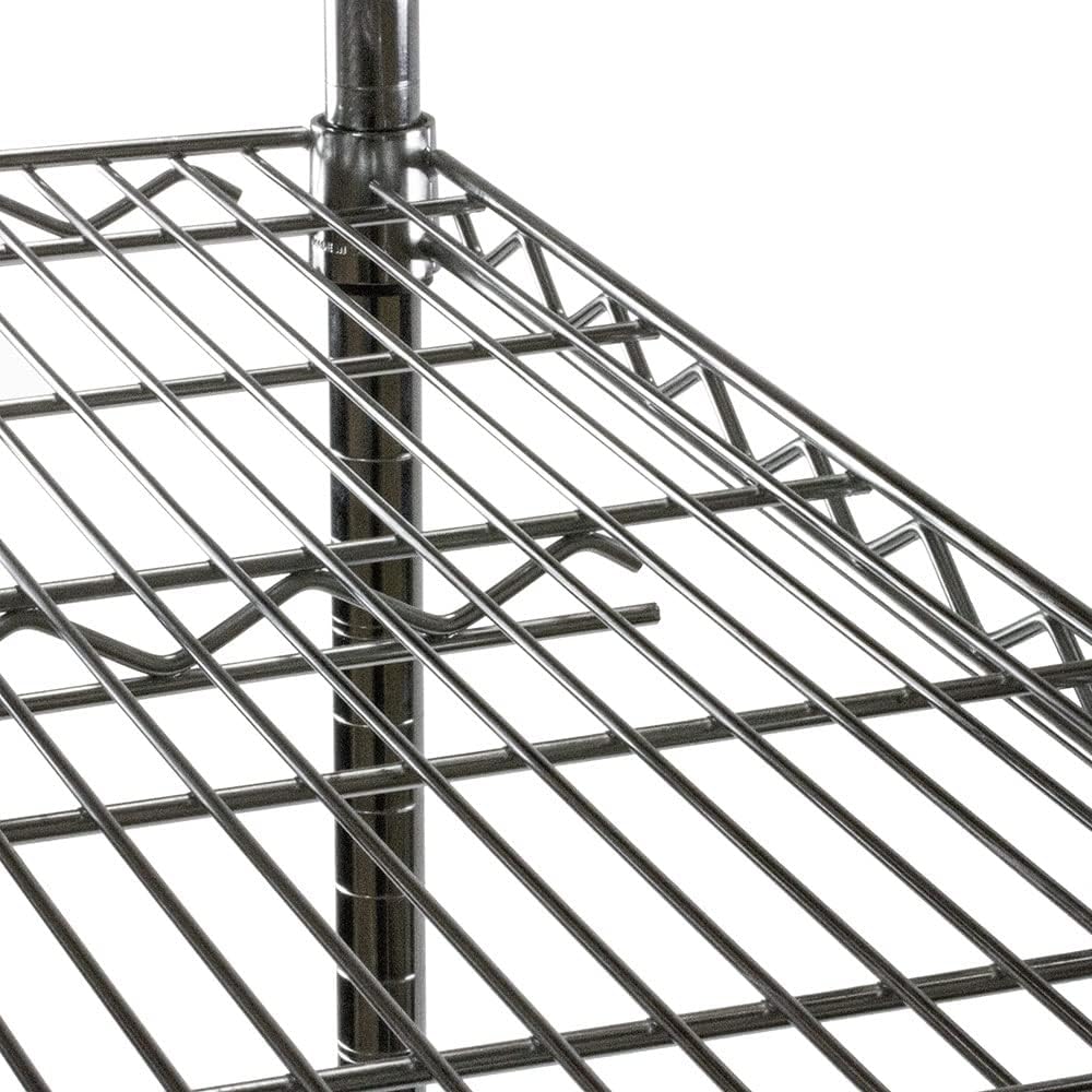 Shelving Inc. 8" d x 48" w Chrome Wire Shelving with 3 Tier Shelves, Weight Capacity 800lbs Per Shelf