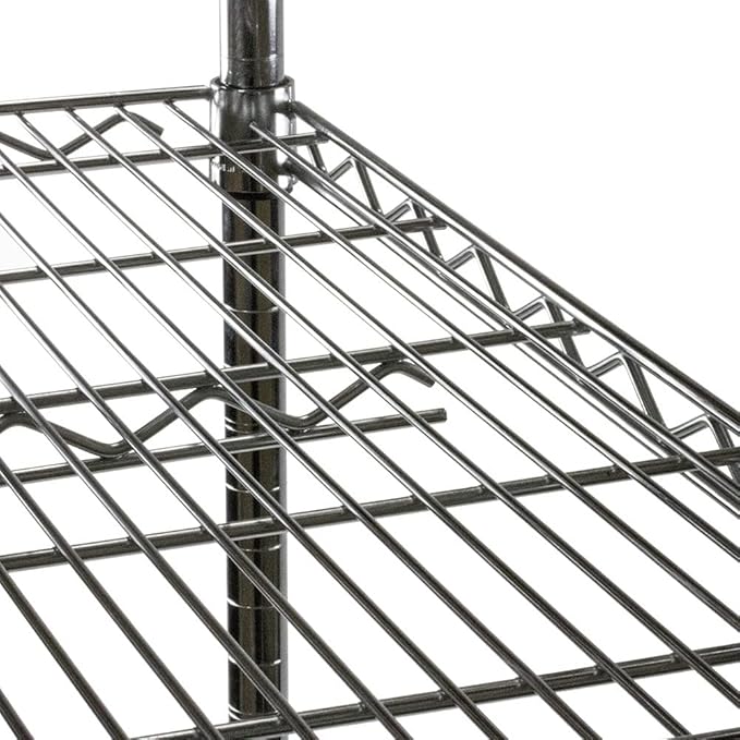 Shelving Inc. 14" d x 42" w Chrome Wire Shelving with 2 Tier Shelves, Weight Capacity 800lbs Per Shelf