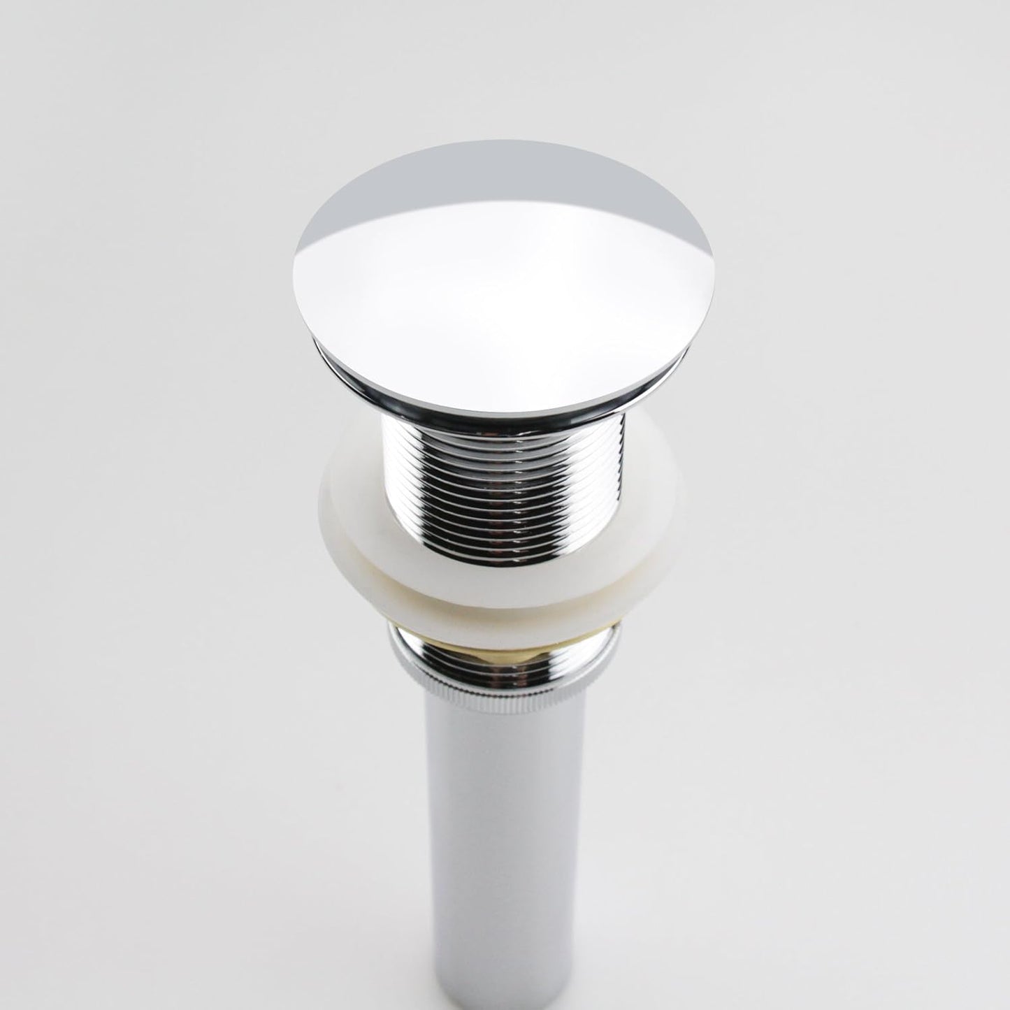 Pop Up Sink Drain Without Overflow, Bathroom Faucet Vessel Vanity Sink Drain Stopper, Polished Chrome