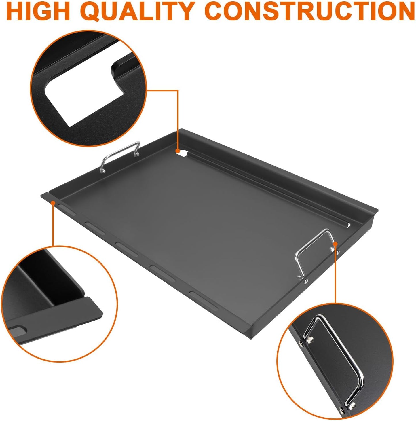 6787 Full-Size Griddle Inserts for Weber Spirit 300 & II 300 Series Grills, Flat Top Griddle for Weber Spirit I & II E-310 E-320 S-310 S-320 Series