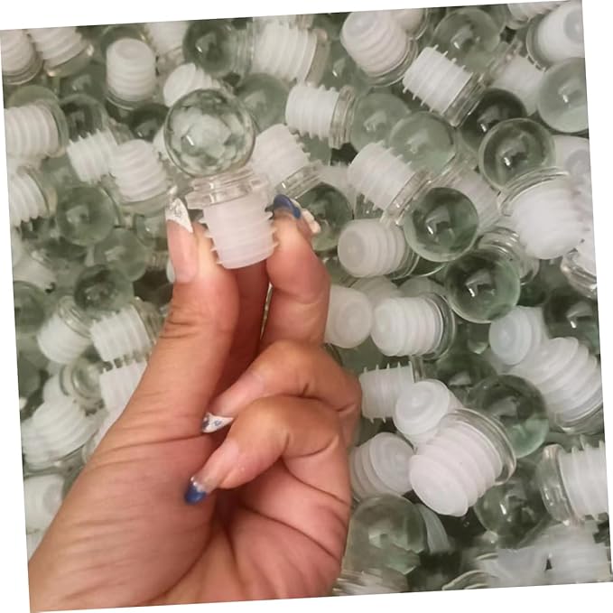 COLLBATH 24pcs Glass Ball Stopper Wine Bottle Stoppers Caps Keeper Portable for Bottles