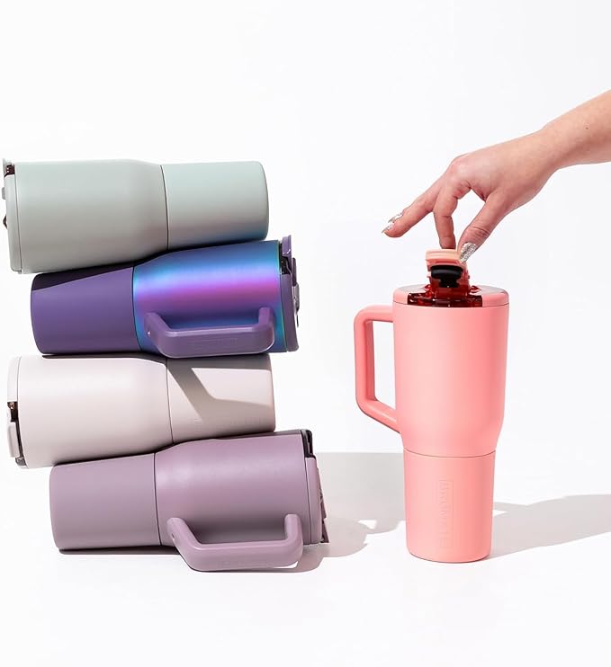 BrüMate Müv - 35oz 100% Leak Proof Insulated Coffee Mug with Handle & Lid - Stainless Steel Coffee Travel Mug - Double Walled Coffee Cup (Glacier)