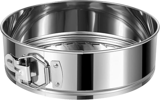 9 Inch Springform Cake Pan, 304 Stainless Steel Springform Pans, Leakproof & Nonstick Cheesecake Pan with Removable Bottom, Round Spring Form Cake Pan For Baking