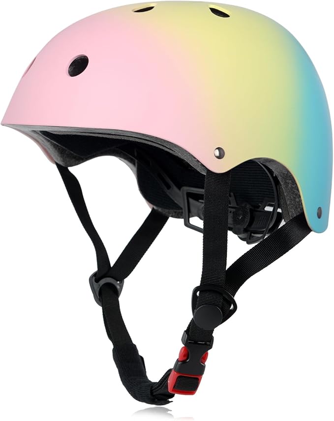 Kids Bike Helmet, Adjustable and Multi-Sport, from Toddler to Youth, 3 Sizes