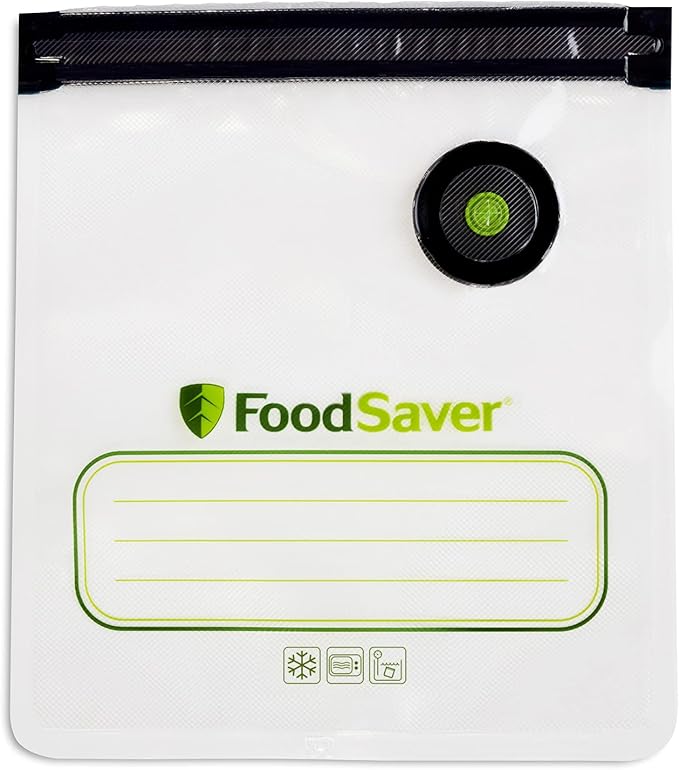 FOODSAVER Reusable Vacuum Zipper Bags, Quart | For Handheld Vacuum Sealers | 10 Count, Pack of 4