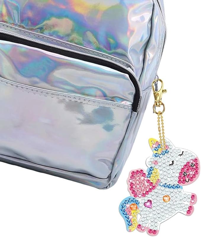 Arts and Crafts for Kids Ages 8-12 - Make Your Own GEM Keychains - 5D Diamond Art Painting by Numbers Kits Girls Kids Ages 3-5 4-6 6-8 Toys Birthday Easter Basket Stuffers Christmas Stocking Gifts