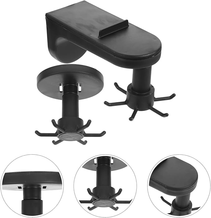 SUPVOX 2pcs Rotating 6-Claw Adhesive Kitchen Utensil Hooks Wall-Mounted and Suction Cup Storage Organizer for Cooking Utensils and Cup Hanging in Home Kitchen