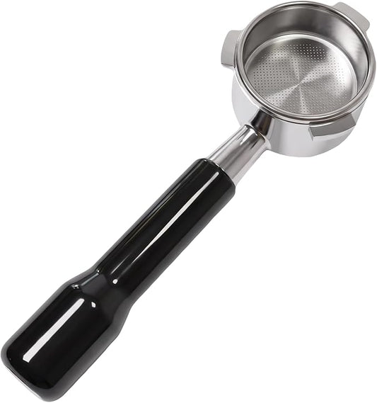 54mm Bottomless Portafilter for Breville Barista Express/Pro/Touch/Bambino18-21g Precision Basket, Stainless Steel 304 Filter Basket,Naked Portafilter for Espresso Extraction(54mm Black)