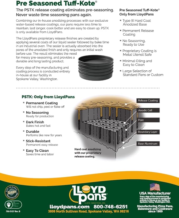 Lloyd Pans Straight Sided Pizza Pan 10 Inch by 1 Inch - PSTK