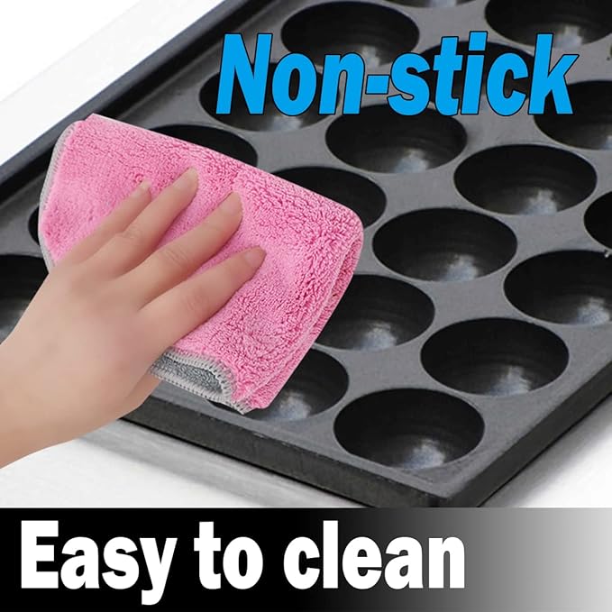 Takoyaki Maker Commercial Ebelskiver Pan 56 Holes Electric Grill Machine for Aebleskiver, Cake Pops, Pancake Balls, Donut Holes, 4000W, 220V