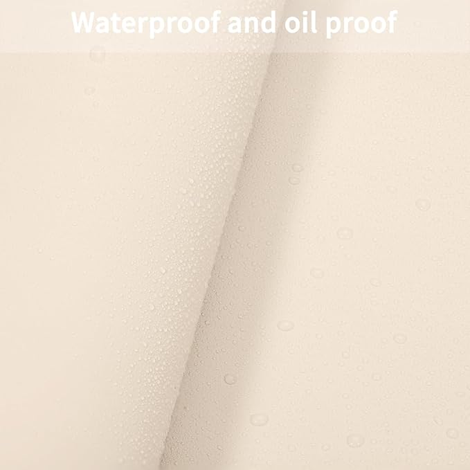 Table Top Protector for Dining Room Table - Can Be Used On Both Sides Waterproof and Easy to Clean Good Flatness Used for Dining Table(Off White+Light Gray 44x84)