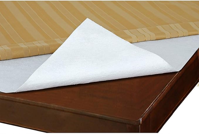 Home Bargains Plus Quilted Heavy Duty Table Pad Protector with Flannel Backing, Cut to Fit, Heat Resistant, Wipe Clean, Protects Table from Spills and Scratches, White, 52” x 90” Rectangle