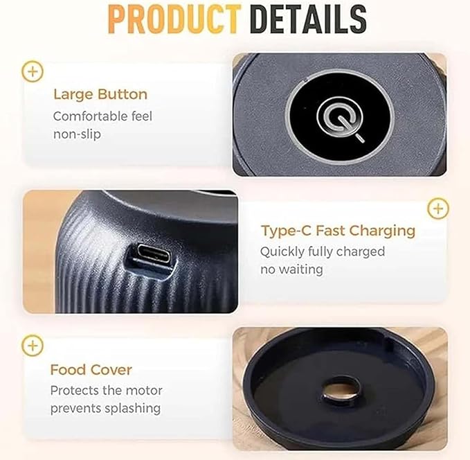 Household Electric Garlic Crusher, Electric Garlic Chopper, Mini Portable Veggie Chopper with 4/6 Stainless Steel Blades, Wireless Rechargeable Food Cutter for Garlic, Onion, Chili (Purple,250ML)