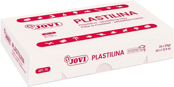 Jovi - Reusable Non-Hardening Modeling Clay, 30 Peach Bars, 1.75 oz Each | Total of 3.3 lb, Perfect for Arts & Crafts Projects