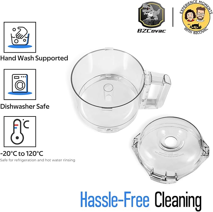 3-Quart Clear Cutter Bowl (112203) and Polycarbonate Lid (106458S), Compatible with Robot Coupe R2 Series Food Processors