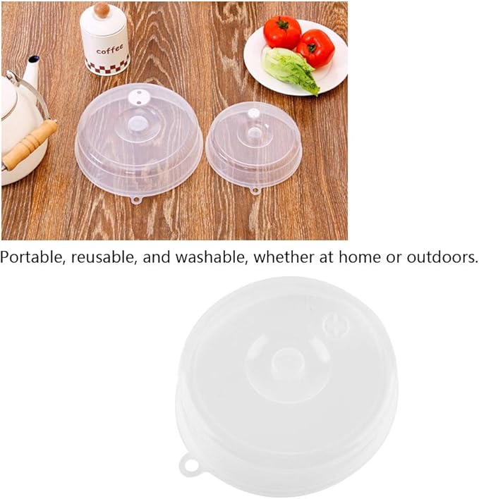 Washable Microwave Plate Cover, Microwave Plate Lid, Silicone for Microwave Oven Accessories Cookware Lids for Microwave Oven Parts Bakeware Lids (L)
