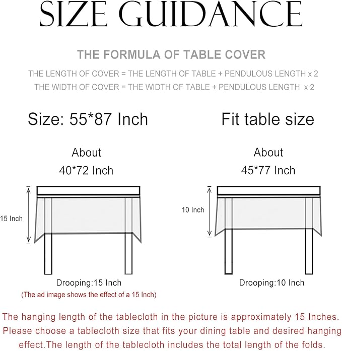 patdrea Designer French Rectangular Tablecloth,Beige Anti-Wrinkle Durable Floral Farmhouse Table Cloth,Decor Tables Covers for Kitchen Dining,Tea Party,Christmas,Thanksgiving,55"x87"-Fram