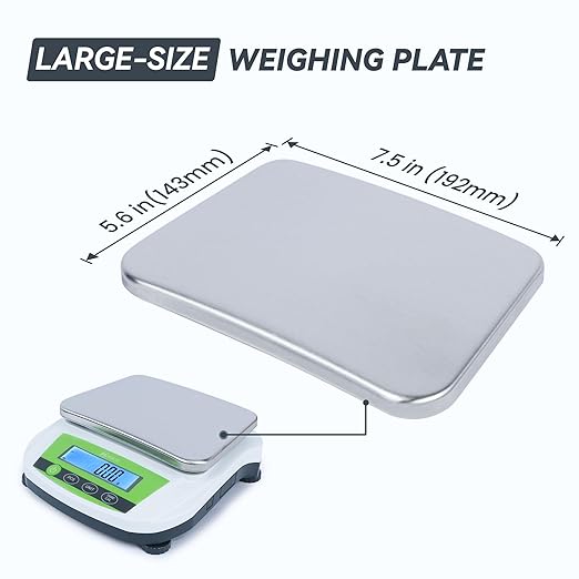 U.S. Solid Precision Balance, 5000g/11lb x 0.01g Analytical Digital Lab Scale, 5.6" x 7.6" Rectangular Pan, Piece Counting, 19 Weighing Units, 100-240V AC, Kitchen, Jewelry, Scientific Use