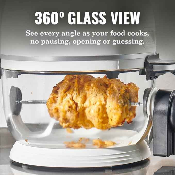 Non Toxic Air Fryer™ Pro | 9-in-1 Glass Air Fryer | Self-Cleaning | 5 Quart | Rotisserie and Tumbler | 400F Vortex For Even Cooking, BPA-Free Teflon Free, Recrisp, Roast, Bake, Sage