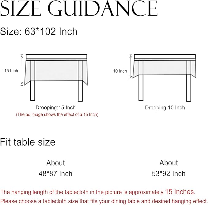 ISAENNE Designer Christmas Linen Long Tablecloth Rectangle,Light Beige Western Table Cloth,Wrinkle Resistant Decor Tablecloths for Dining Thanksgiving Kitchen Christmas,63"*102"-Carol G
