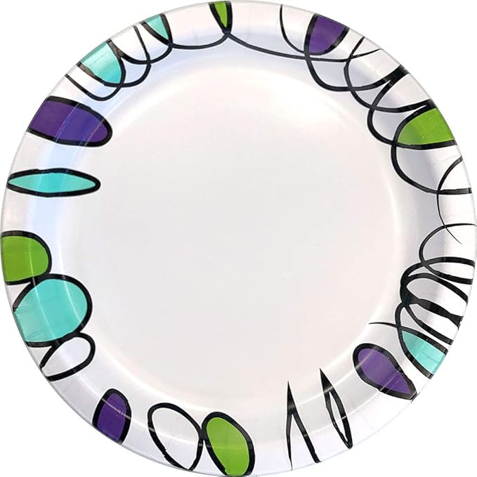 Amazon Basics Ultra Paper Plates, 10 Inch, Disposable, 100 Count