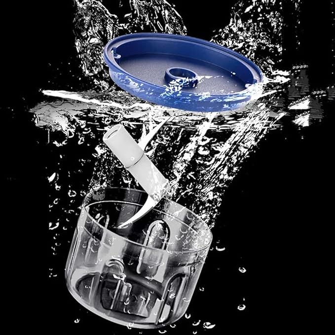Electric Garlic Chopper, Mini Portable Veggie Chopper, 2026 New Small Garlic Chopper Mincer, USB Rechargeable, Wireless Veggie Grinder, For Mashing Onion, Garlic, Chili, Ginger (Blue, 4 blades)