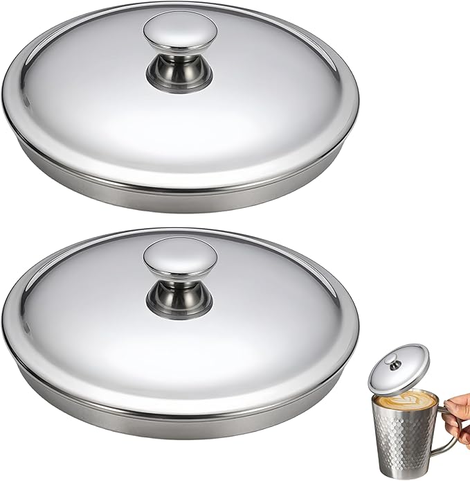 2.7Inch Stainless Steel Universal Drink Covers, Gooseneck Kettle Lid, Mini Lid for Tea Cups, Drink Cover, Coffee Mugs, Tea Cups, Beers