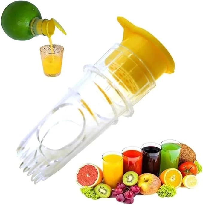 Manual Lemon Juicer Portable Mini Squeezer Citrus Reamer Hand Held Easy for Orange Limes(B)